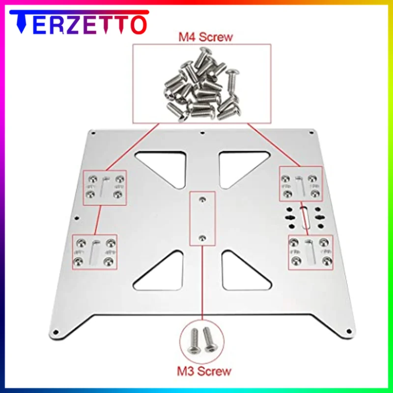 Reprap Prusa i3/Anycubic MEGA i3 anodized Aluminium alloy heated bed support Y carriage tray 3D printer parts reprap prusa i3 anycubic mega i3 anodized aluminium alloy heated bed support y carriage tray 3d printer parts