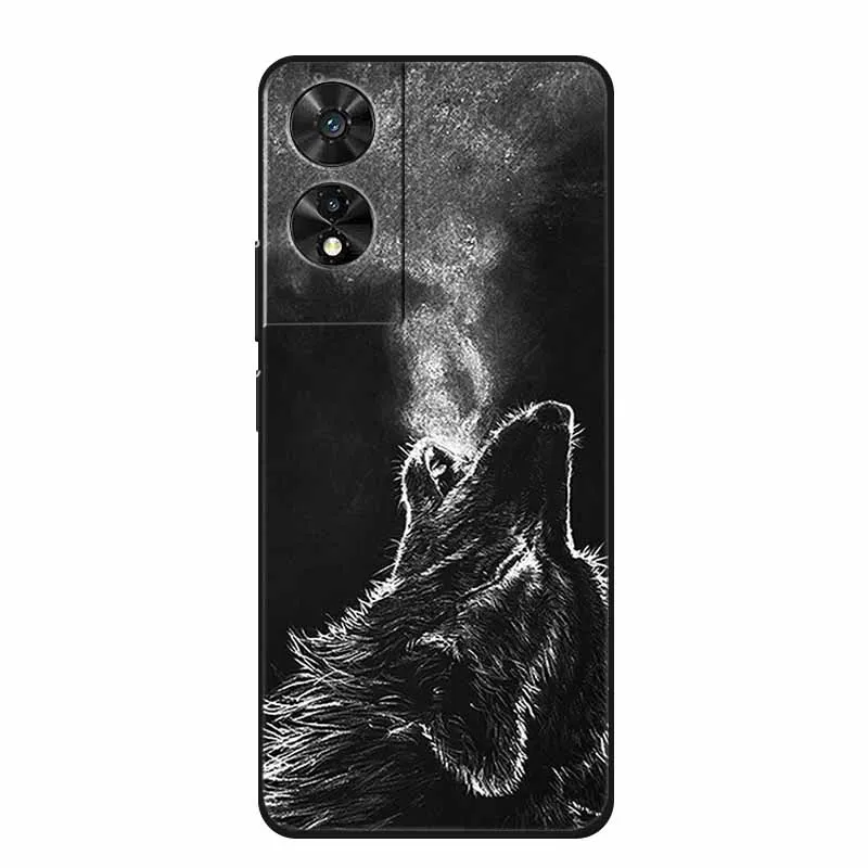 Wolf Lion Silicone Fashion Space TPU Phone Case with Enhanced Protection and Unique Print Design.