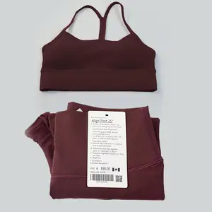 Ensemble de Vêtement de Sport Femme - Marque - Modèle - Bleu - Fitness - 4  Pièces