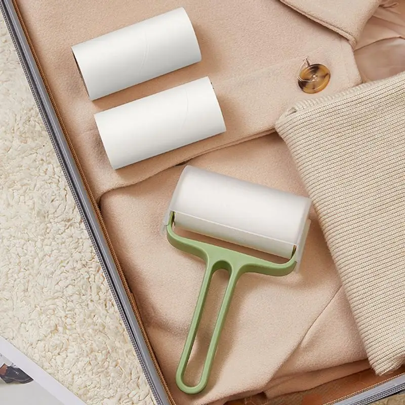 Tearable Roll Paper Sticky Roller Dust Wiper Pet Hair Clothes Carpet Tousle Remover Replaceable Home Cleaning Brush Accessories
