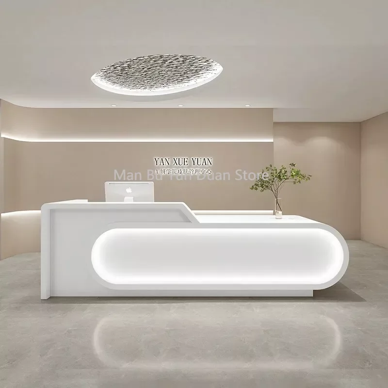 

Simple Beauty Salon Cash Corporate Desk Reception Store Modern Hairdresser Cabinet Mostrador Recepcion Beauty Salon Furniture