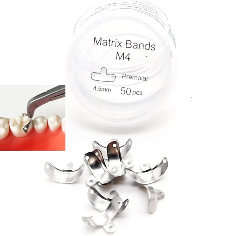 50PcsDentistryMetalMatrixDentalMatrixSystemSectionalContoured