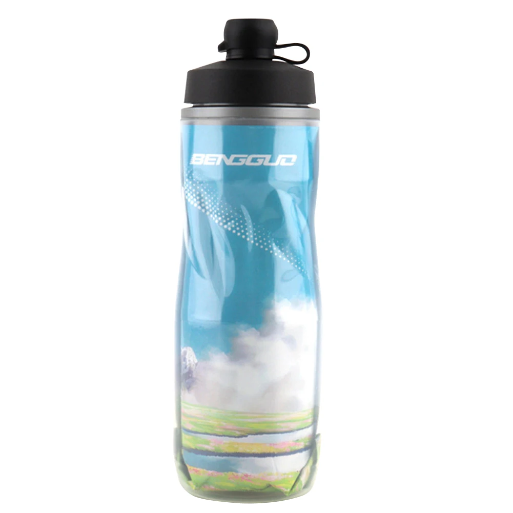 610ml Insulated Bike Water Bottle Leak-Proof Squeeze Sports Bottle Keep Water Cooler Cycling Water Bottle Cycling Equipment 4