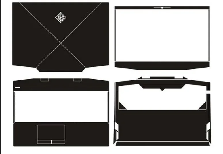 Copertura Dell'Autoadesivo Della Pelle Del Vinile Della Fibra Del Carbonio Del Computer Portatile Per 2019 Hp Omen 15-Dh0020Ng Dh0203Ng Dh0014Ng Dh000