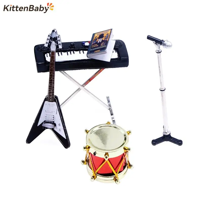 

1:12 Миниатюрная Электронная клавиатура для кукольного домика, пианино, модель музыкального инструмента, украшение, аксессуары для кукольного домика