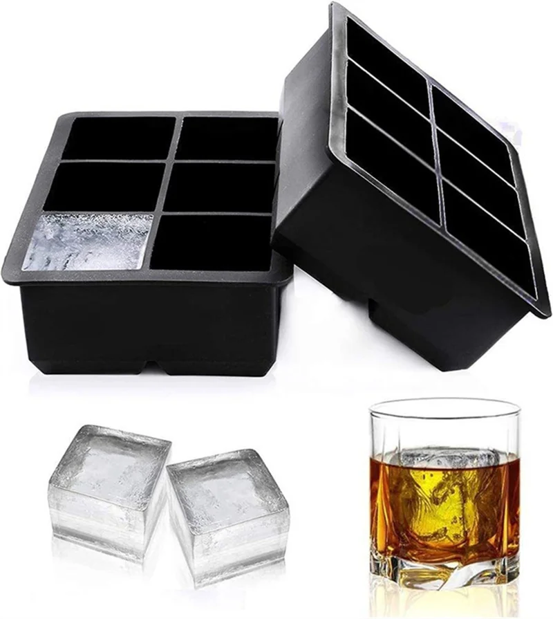 Grid Big Ice Food Mold Giant Jumbo Large Food Grade Silicone Ice Cube Square Tray Mold DIY Maker Cube Tray silicone ice cube maker,ice maker
