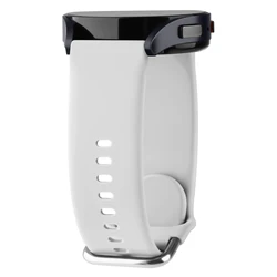 Premium 20mm Silicone Watch Strap - Versatile and Durable Design - Size L (White)
