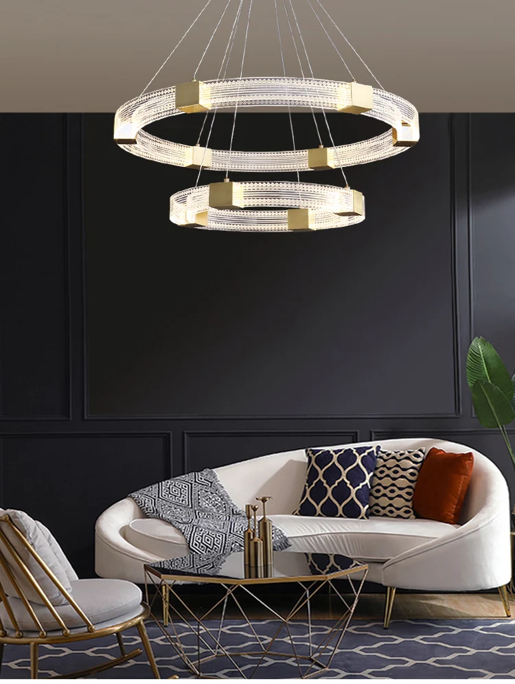 Modern Led Chandelier Light for Living Dining Room Decor Circle Designer Nordic Pendant Lamps Bedroom Hanging Fixtures Luminaire flower chandelier