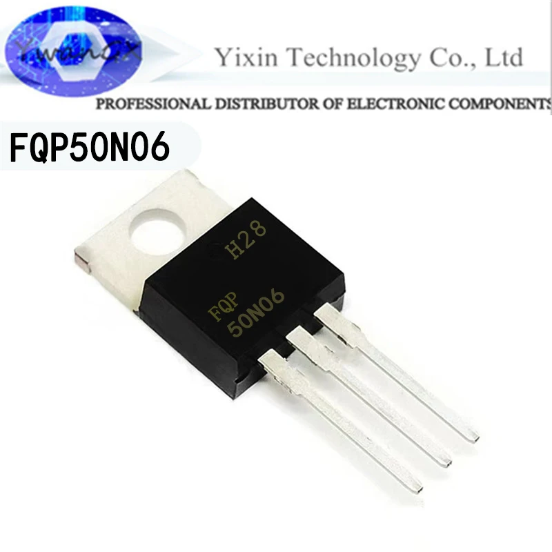 

5PCS New fqp50n06 MOS FET 50n06 50A 60V in-line TO-220
