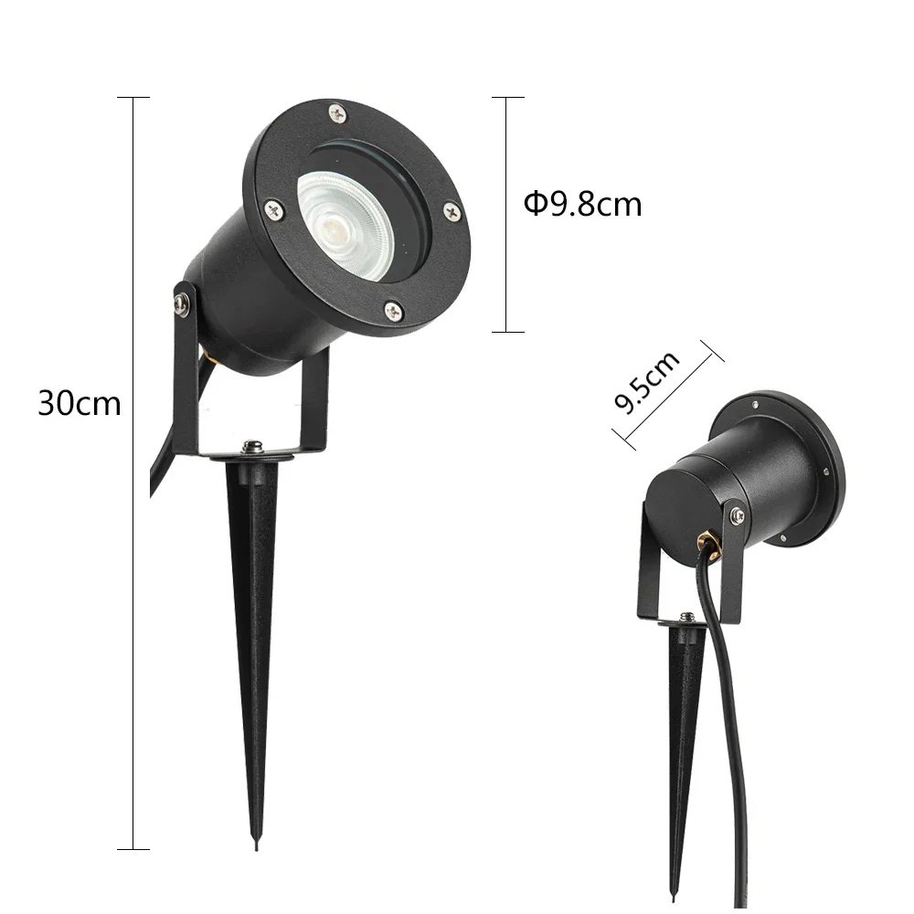 조경 조명용 LED 스파이크 전구 투광 조명, IP65 방수 등급, 5 W