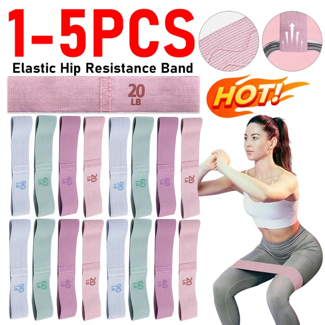 Resistance Glute Thigh Elastic Workout Bands Glute Hip Booty Bands Squat Circle Stretch Fitness Strips Loops Yoga Gym Equipment 2