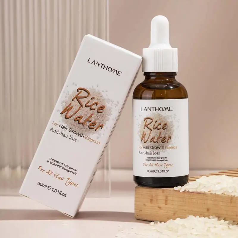 Rice Water Hair Growth Essencial Serum Thickener Regrowth Serum Treatments Oil Fast Grow Hair for Loss Care Products