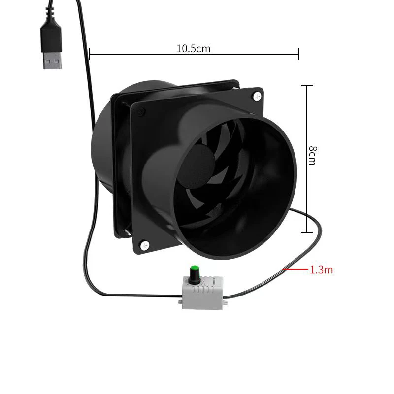 USB Adjustable Speed Solder Smoke Absorber ESD Fume Extractor Fan Pipe Duct Exhuast Fan with 1M Pipe Tub Ventilation Fan