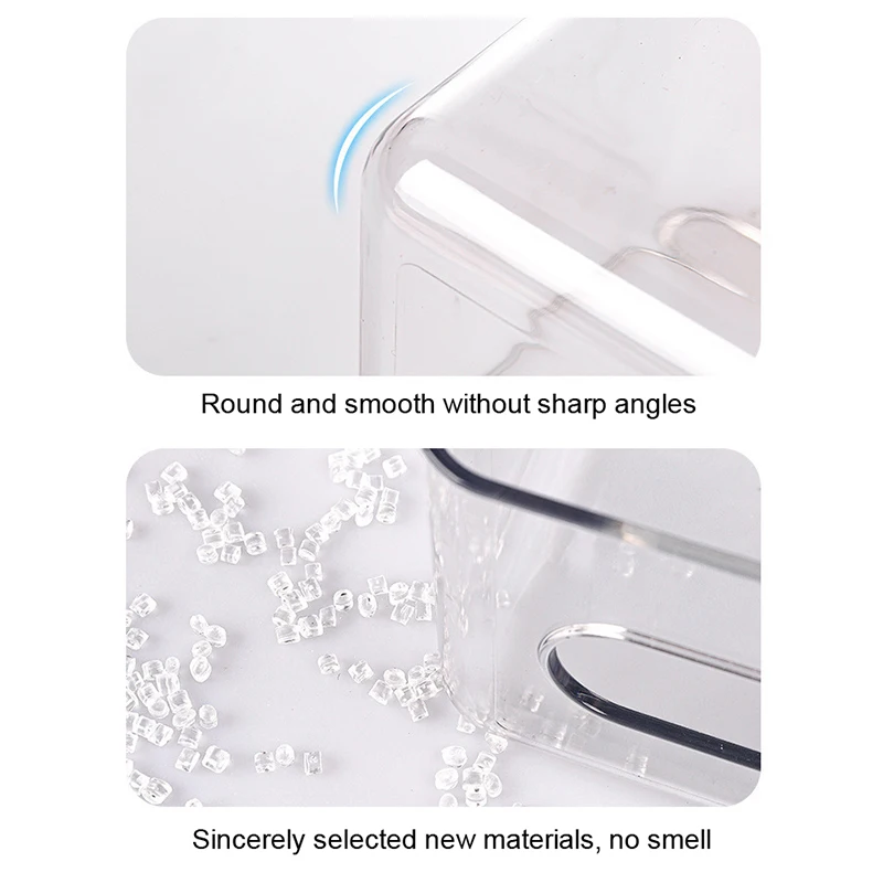 Transparent Storage Box Wall Mounted Tissue Box Large Capacity Disposable Mask Holder Free-punching for Home Office Entrance