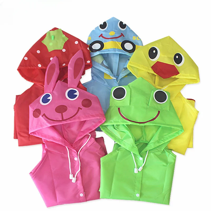 1PCS Children's Cartoon Raincoat Korean Rain Gear Cute Baby Poncho waterproof raincoat