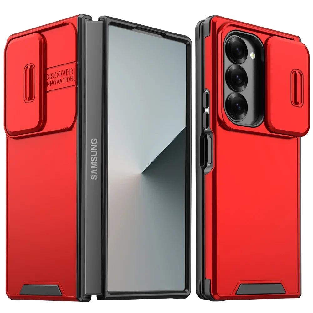 Luxury Slide Camera Protection Shockproof Armour Phone Case - Premium Back Cover
