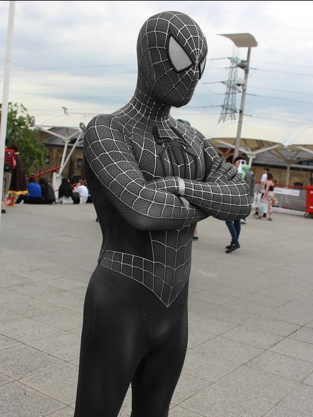 thumbnail image 1 of Disfraz de Spiderman de Maguire Raimi con logotipo en 3D y mono de superhéroe Spiderman Zentai de licra para Halloween, disfraces para adultos, 1 of 5