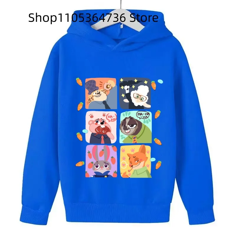 Zootopia 아동용 운동복 토끼 Judini 후드티 소년 소녀 의류 가을, 겨울 따뜻한 아동용 후드티