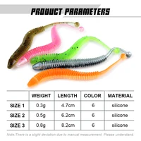 Spinpoler Soft Bait Fishing Lure Shad Stick Worm Sea Bass Fake Earthworm Artificial Trout Bass Drop Shot Perch Leurre 10pcs/Pack 2