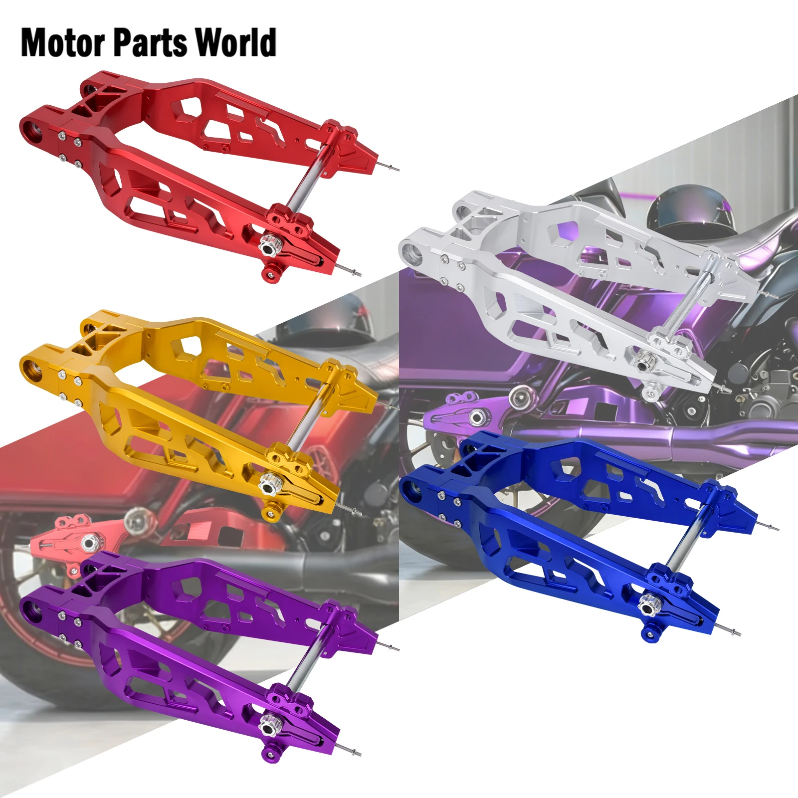 Soportes Traseros Para Motocicleta (2 Piezas) | CNC Aluminio 8mm | Deslizadores De Brazo Oscilante | Colores Varios | Universales