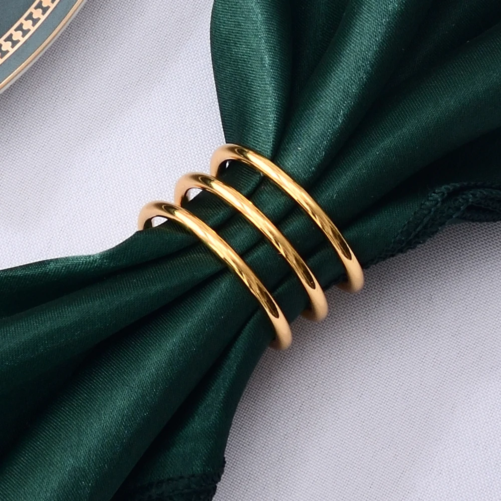 

6pcs Napkin Rings gold silver Napkin Holder West Dinner Towel Napkin Ring Party Decoration Table Decoration Use Napkin Buckle