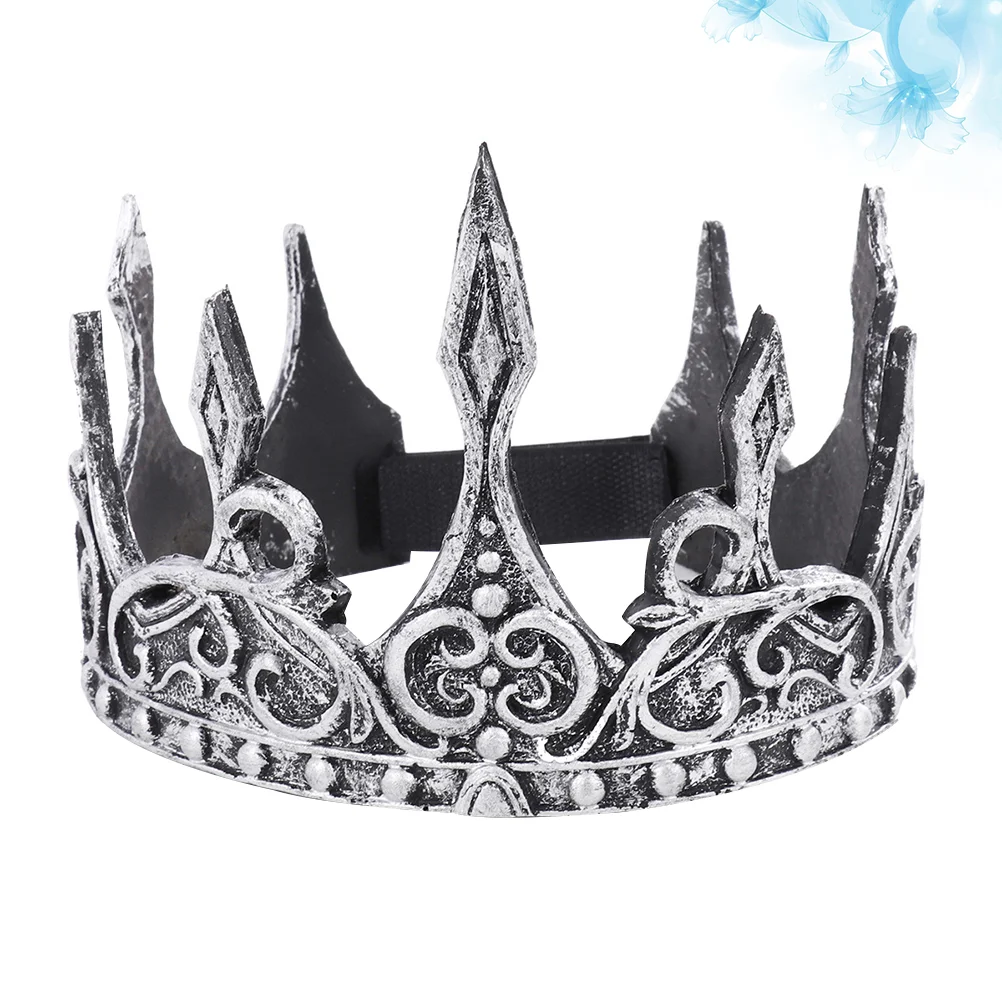 

King Crown Foam Royal Men Crown Prince Tiara Halloween Crown Headdress Medieval King Crown Tiara Headband