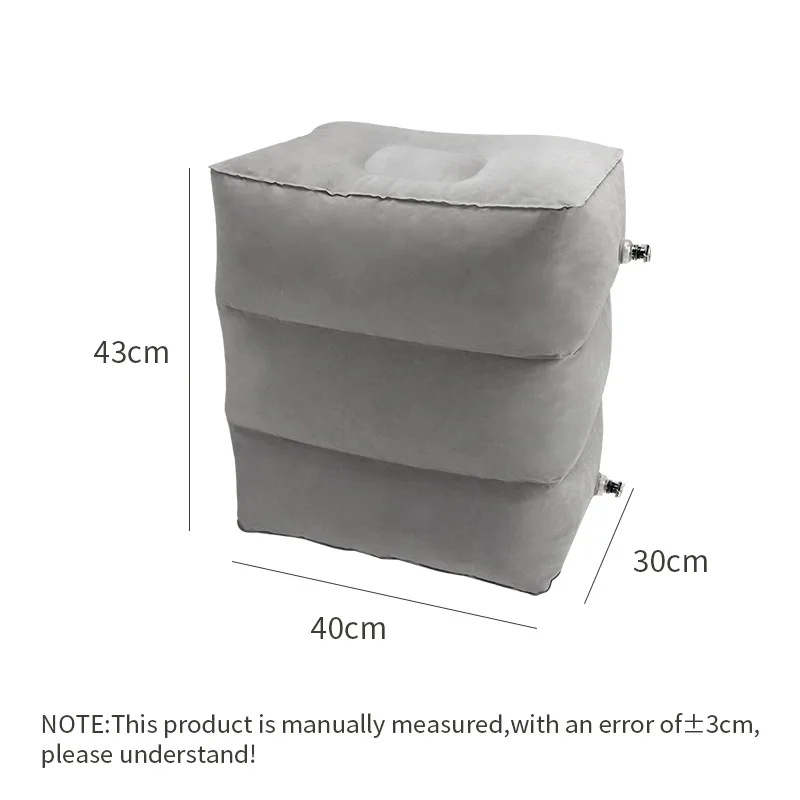 3 Layers Inflatable Travel Foot Rest Pillow Airplane Train Car Foot Rest Cushion Like Storage Bag & Dust Cover Inflatable Pillow air pillow