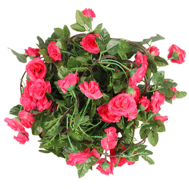 M Artificial Flowers 22 Rose Vine Vine Living Room Pipe Simulation Flower Rose Vine Fake Flower Wall Hanging Wedding Decor
