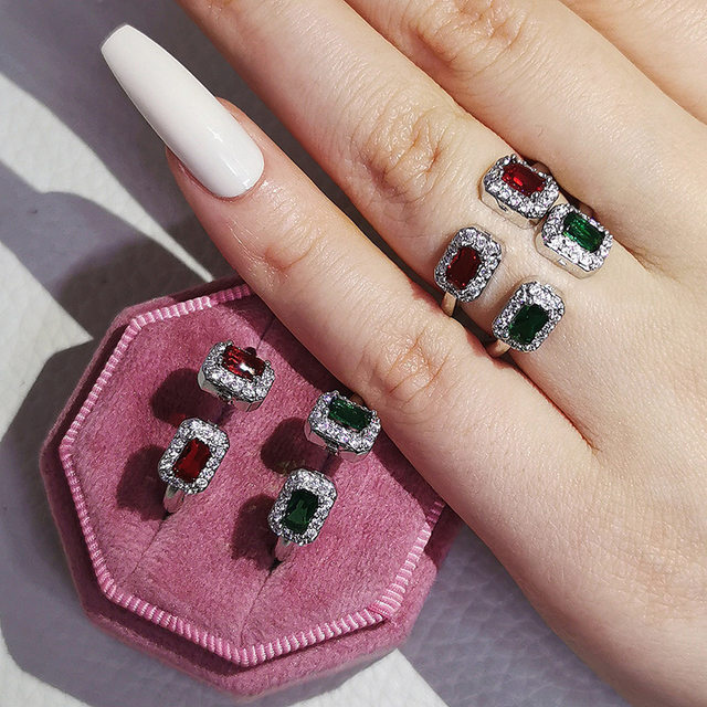 Per Pack Lots 2022 New Trendy Stackable silver color cute Band Eternity Fashion Ring for Women Valentine's Day Gift R6864