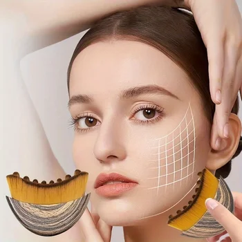 Spazzola per drenaggio linfatico per viso e corpo, strumento massaggiatore ergonomico, adatta ai contorni della pelle, disintossicazione e rilassamento