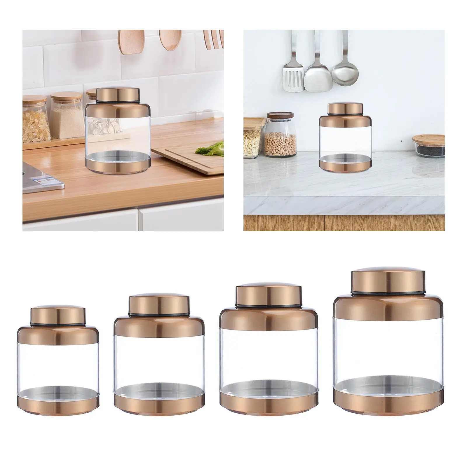 Airtight Storage Jar Countertop Organizer Honey Jar for Nuts Cookie Flour