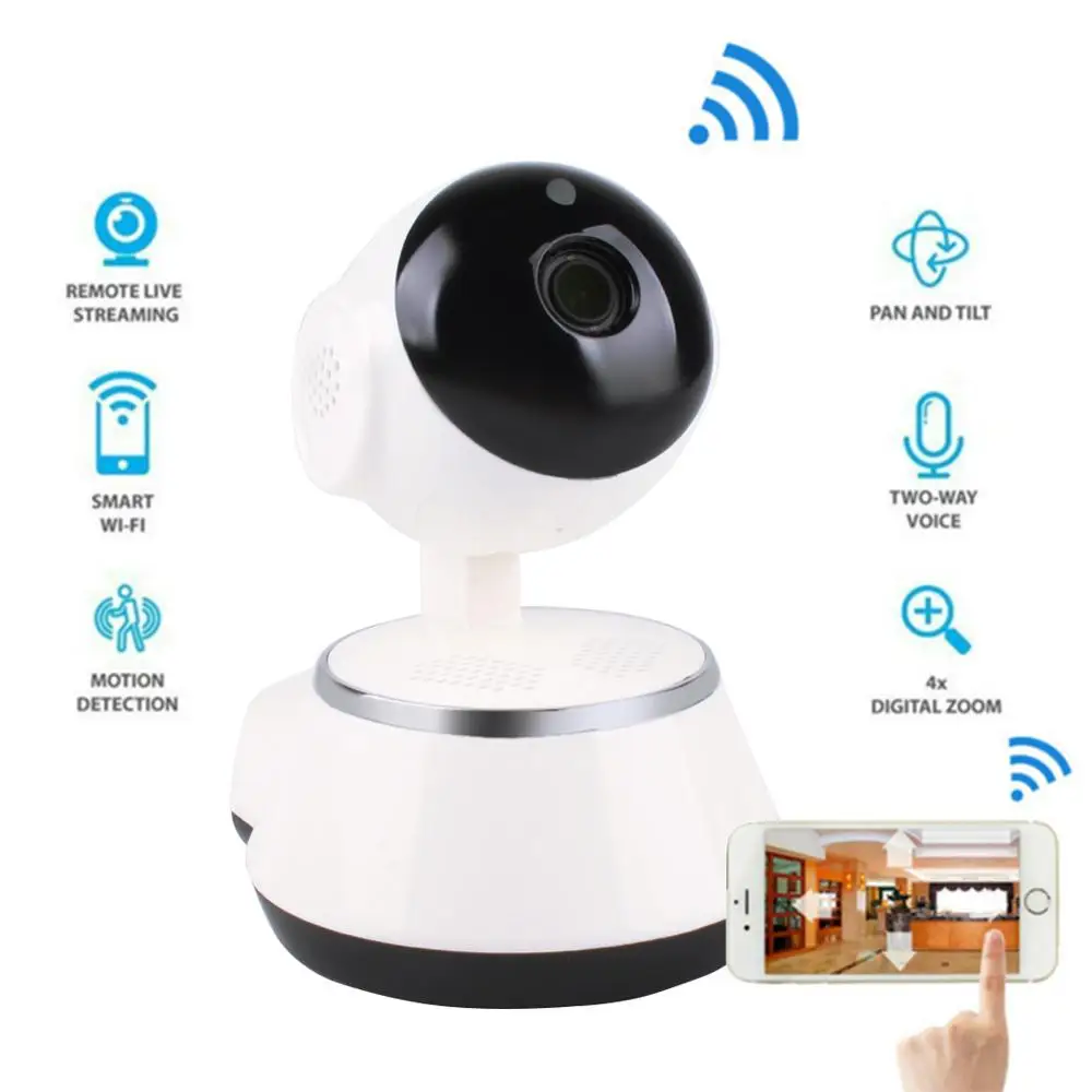 IP-камера видеонаблюдения HD 720P Беспроводная с ИК-подсветкой и функцией ночного
