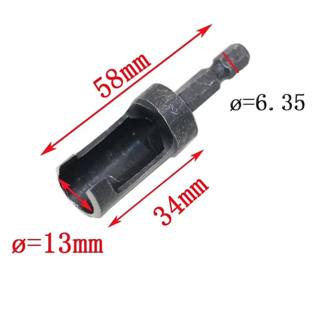 

High Quality Brand New Drill Bit Hole Cutter Tools Wood Plug Woodworking 6/10/13/16mm Black DIY Hex Shank Home