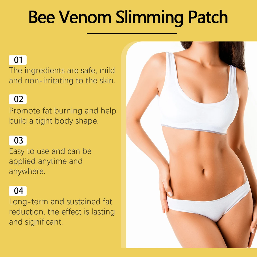 10-40Pcs Bee Venom Lymphatic Drainage Slimming Patch Long Lasting Lose Weight Detox Sticker Body Shaping Female Male
