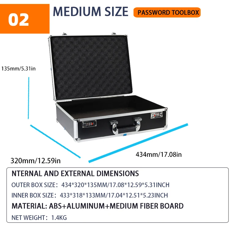 Tool Boxes, Digital Combination Locks, Portable, Aluminum Alloy, Instruments And Equipment, Models,Safes, Hardware Tools 5