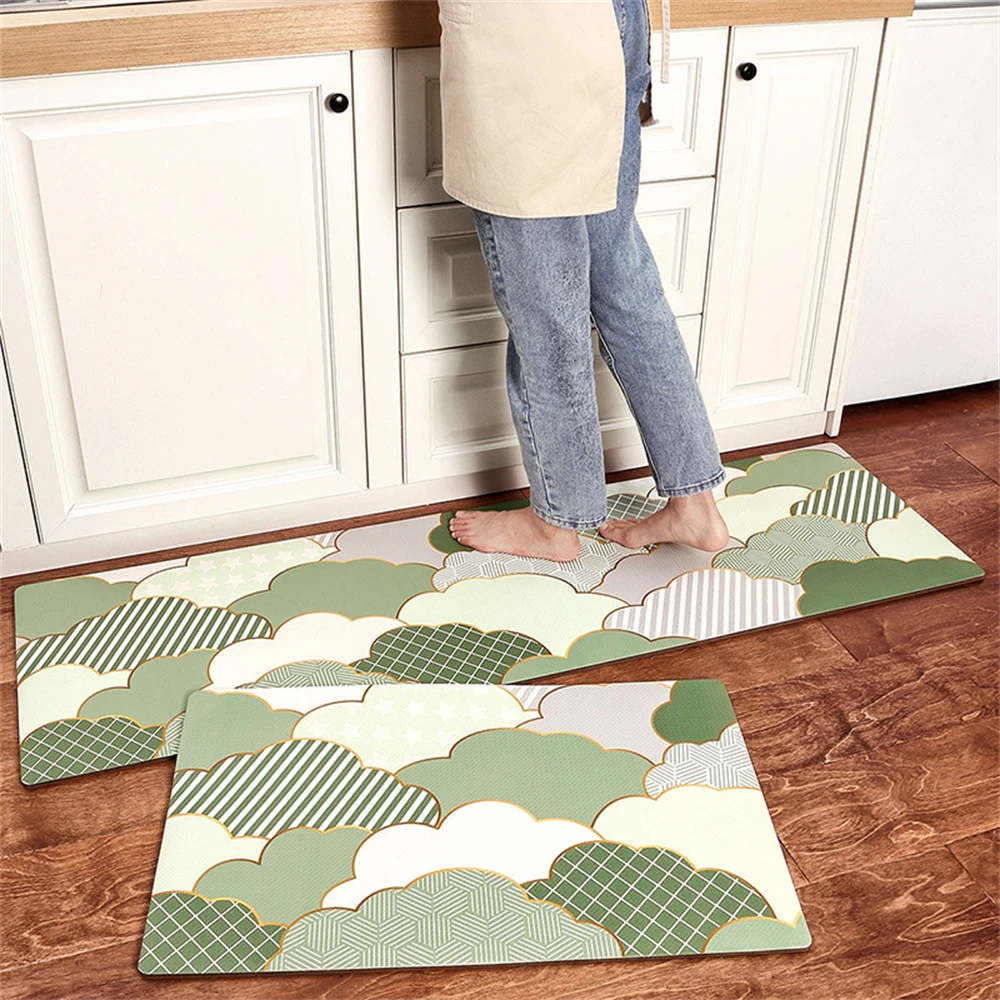 Leather Floor Mat - Kitchen Mats Pvc Household Floor Carpet Oil-proof ...