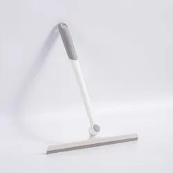 Rotatable Shower Squeegee with Silicone Holder (Grey)