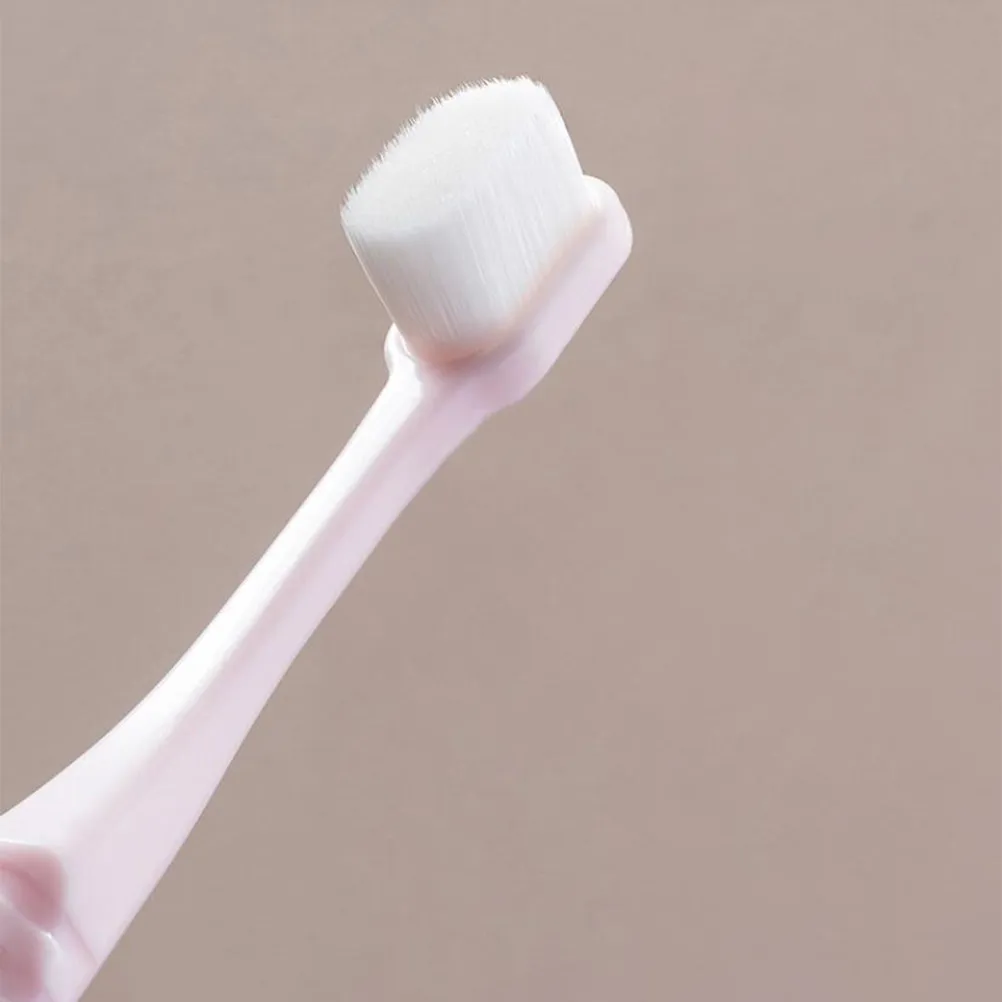 2Pcs 부드러운 강모 칫솔 긴 손잡이 블루 핑크 산후 구강 청소 치아 관리 액세서리 밀도가 높은 강모 칫솔