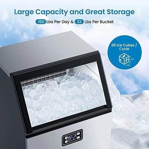  Joy Pebble Ice Maker Countertop, Efficient Ice Maker Machine,  26Lbs/24Hrs, 9 Cubes Ready in 8 Mins, Portable Ice Maker with Ice  Scoop/Basket for Home/Kitchen/Office/Bar,Black : Appliances