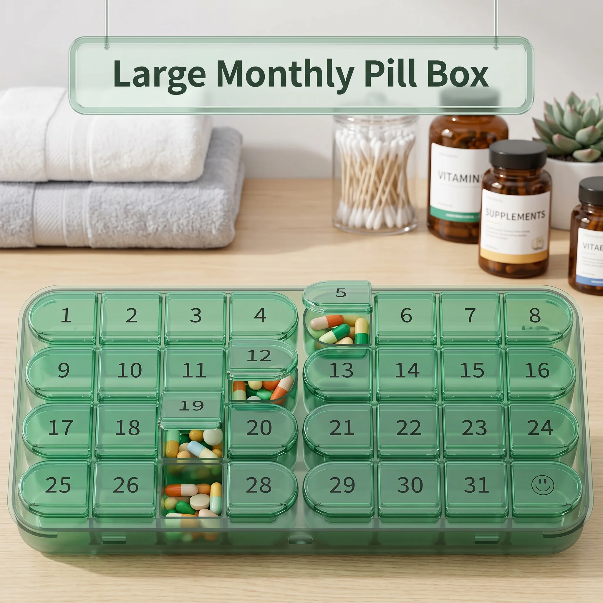 Deluxe Monthly Pill Organizer