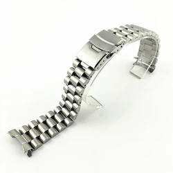 Stainless Steel Sport Watch Band - Men's 20mm/22mm Strap with Curved End Bracelet - 22mm (Type A)