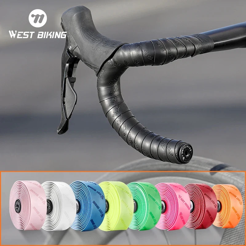 WEST BIKING Bicycle Handlebar Tape Non-Slip Shock Absorbing Belt Ultralight Wear-Resistant Cycling Strap Road Bike Accessories bike handlebar tape bicycle accessories
