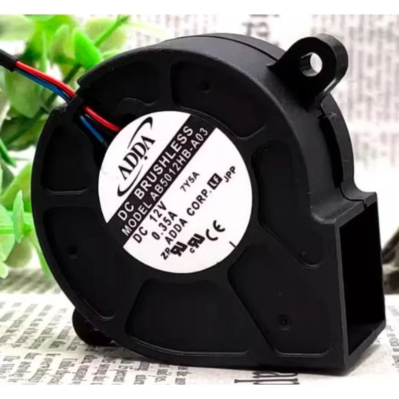 

NEW CPU Fan for ADDA AB5012HB-A03 5CM 5025 12V 0.35A Projector Turbine Cooling Fan 50*50*25mm