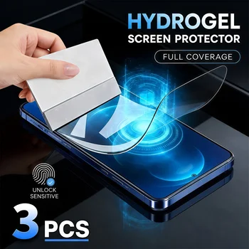 Pellicola protettiva per schermo in idrogel HD da 3 pezzi, compatibile con Samsung Galaxy S26 Ultra/S25 FE/S24/S23/S22/S21/S20 Ultra/Plus