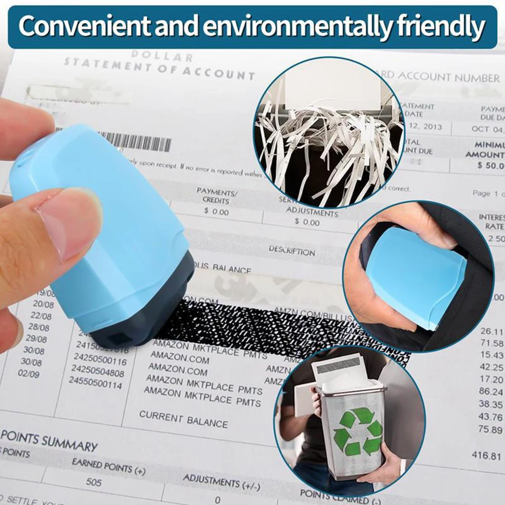 신분증 도용 방지 롤러 스탬프 재사용 가능 리필 가능 잉크 초광폭 커버 디자인 특급 배송 패키지 문서