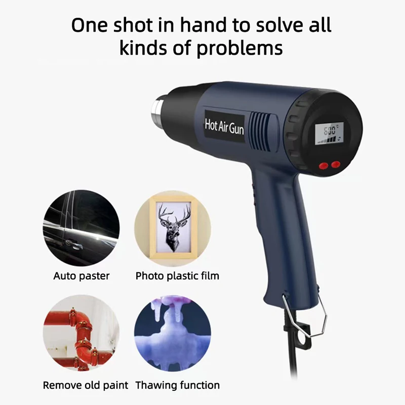 2000W Heat Gun Hot Air Gun Air Dryer For Soldering Thermal Blower Soldering Station Shrink Wrapping Tools Industrial Hair dryer