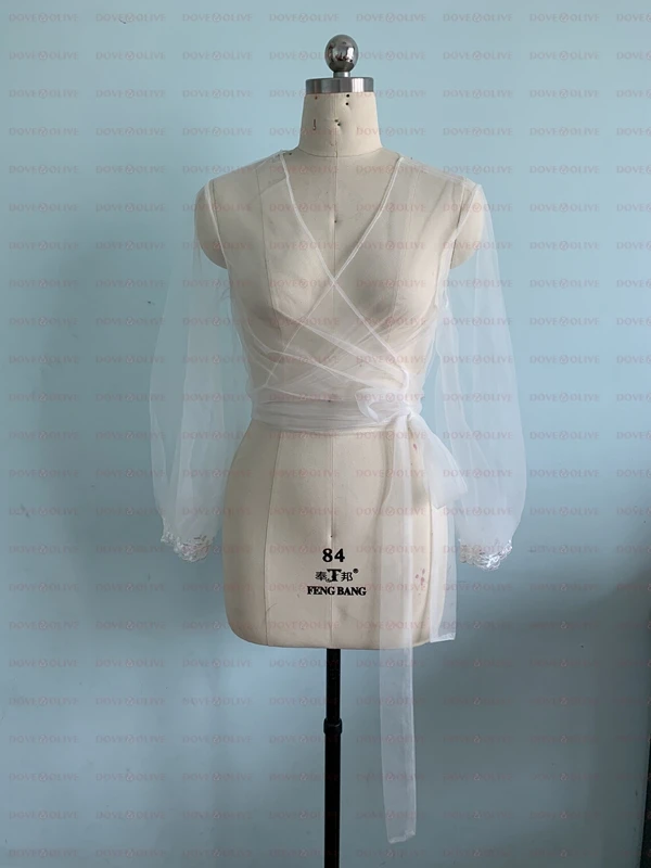 Long Sleeves Bolero for Wedding Dress Party Wrap Top Bridal Bolero Jacket Cape for Women Wedding Accessories Mariage