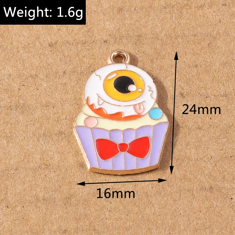 10cps niedlichen Halloween Ghost Charms Kürbis Fledermaus Anhänger für die Herstellung von Ohrringen Halskette DIY Halloween Geschenke Schmuck Zubehör – Detail 34