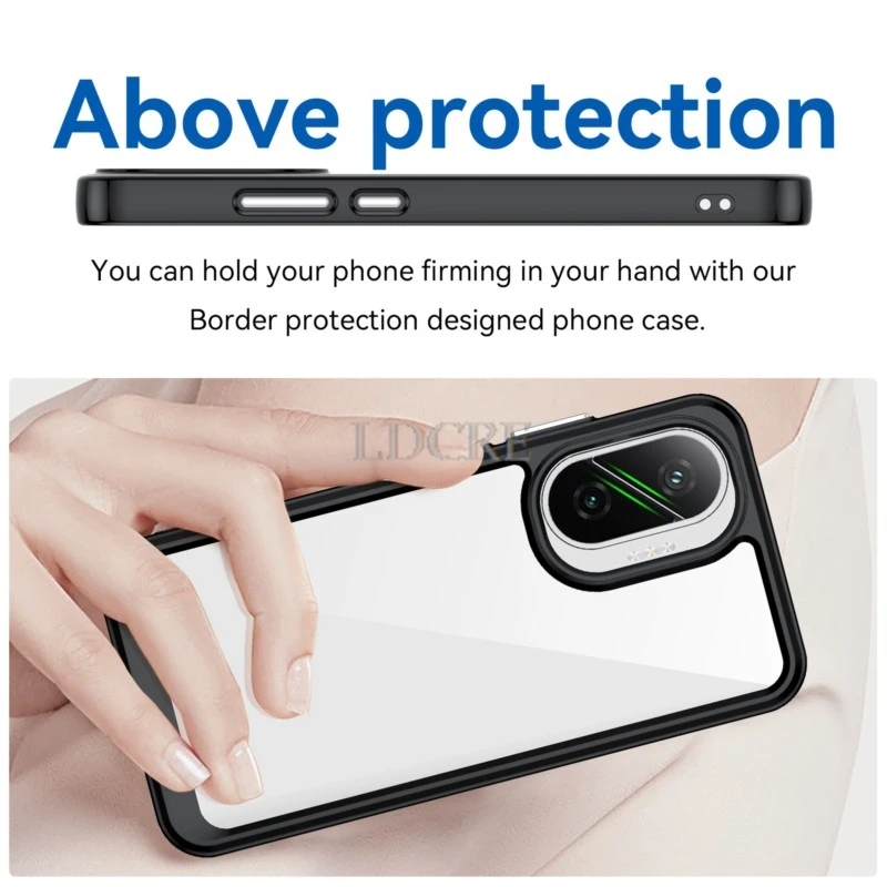 Durable Clear Back Phone Case with TPU Border