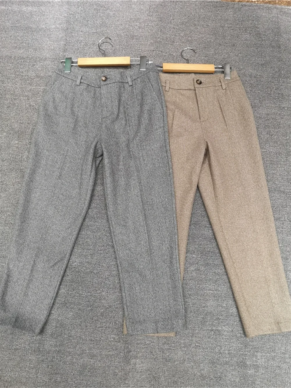 

Women's Suit Pants 2023 New Wool Blend Plaid High Waist Commuter All-Match Ankle-Length Trousers